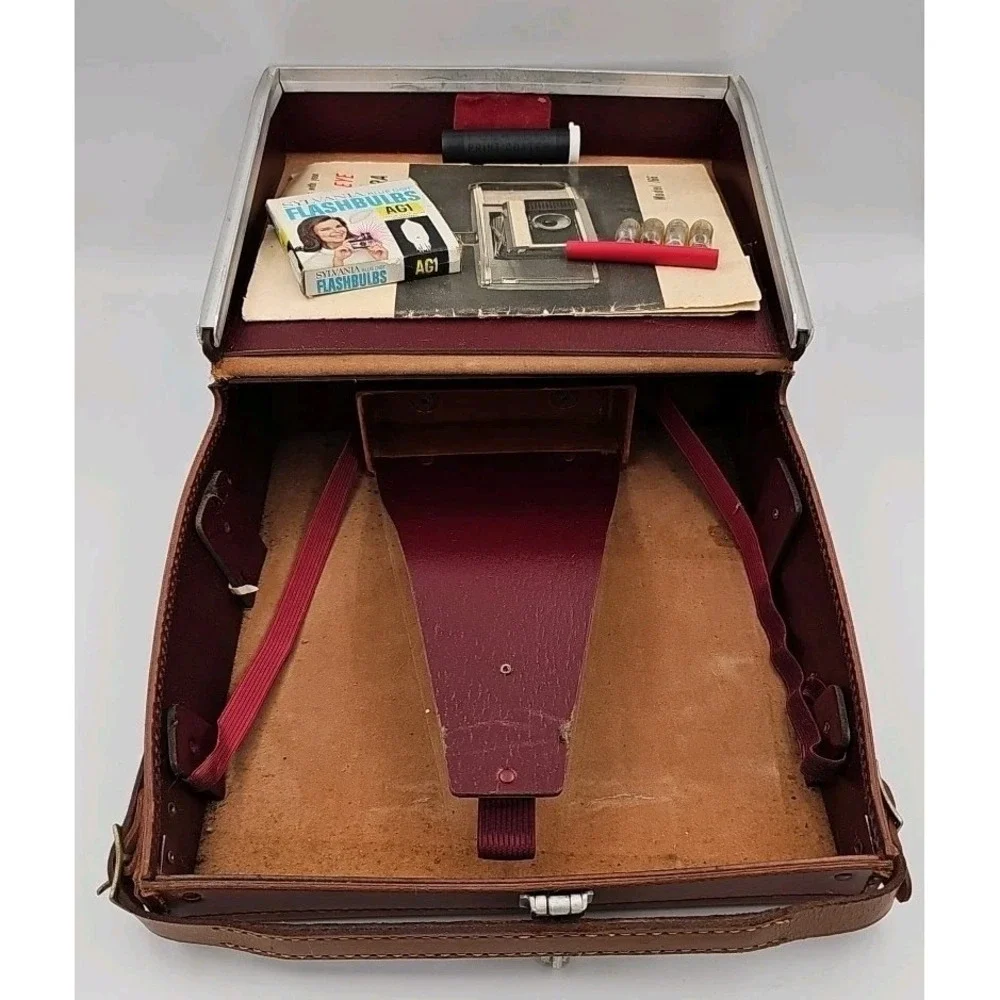Polaroid Land Camera Vintage Model J66 With Case And Manual And Case‎ Untested